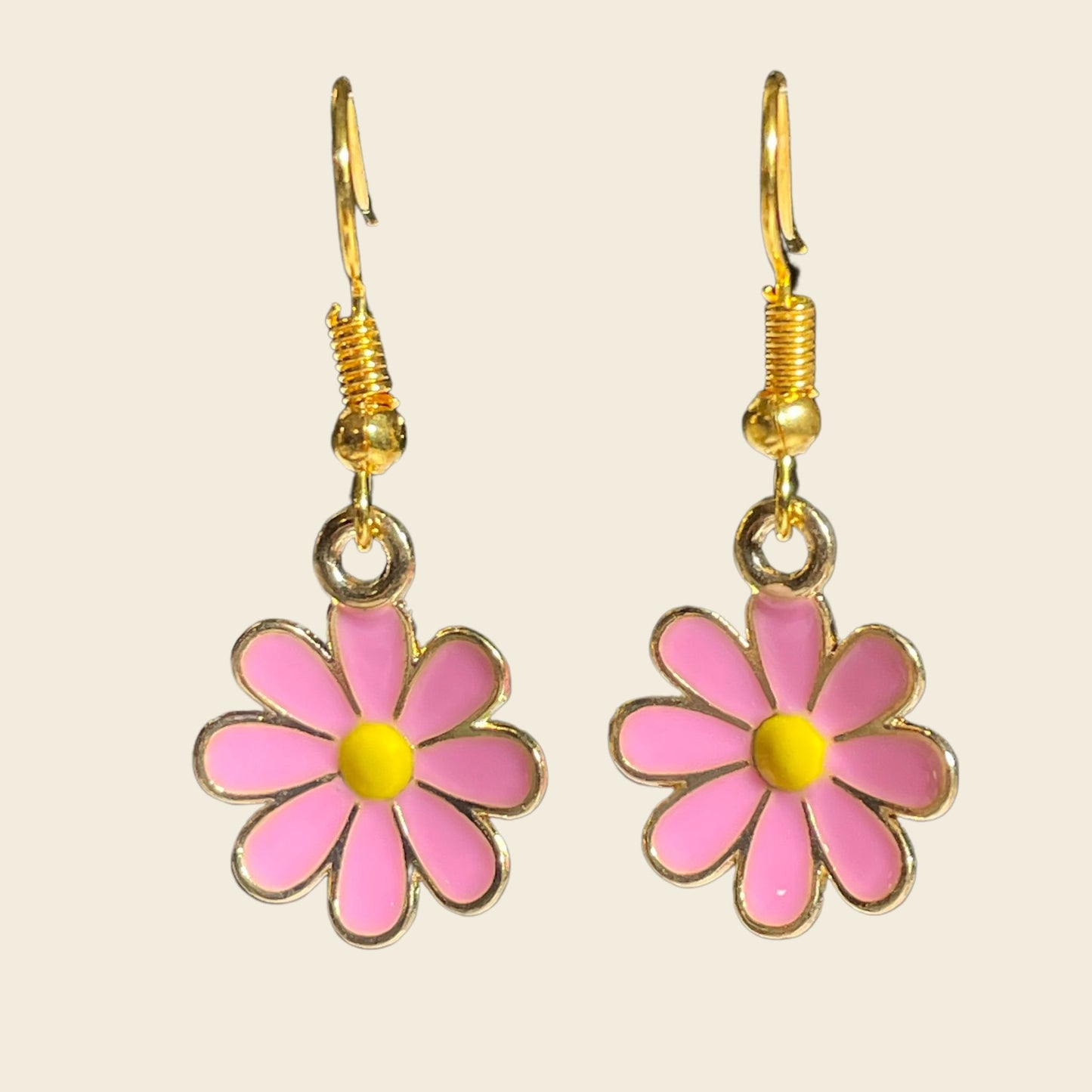 Pink & Yellow Metal Daisies